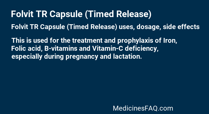 Folvit TR Capsule (Timed Release)