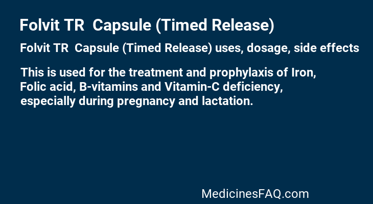 Folvit TR  Capsule (Timed Release)