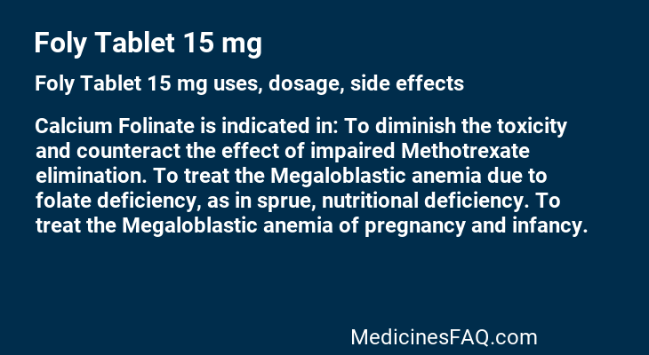 Foly Tablet 15 mg
