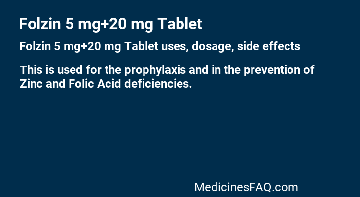 Folzin 5 mg+20 mg Tablet