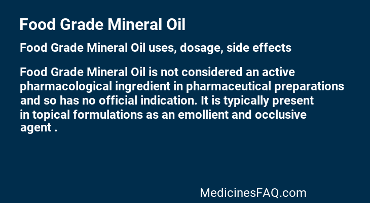 Food Grade Mineral Oil