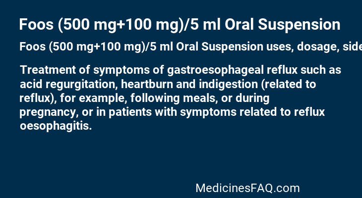 Foos (500 mg+100 mg)/5 ml Oral Suspension