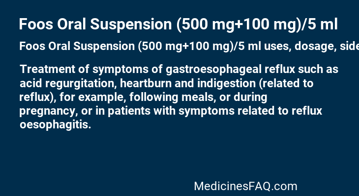 Foos Oral Suspension (500 mg+100 mg)/5 ml