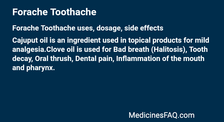 Forache Toothache