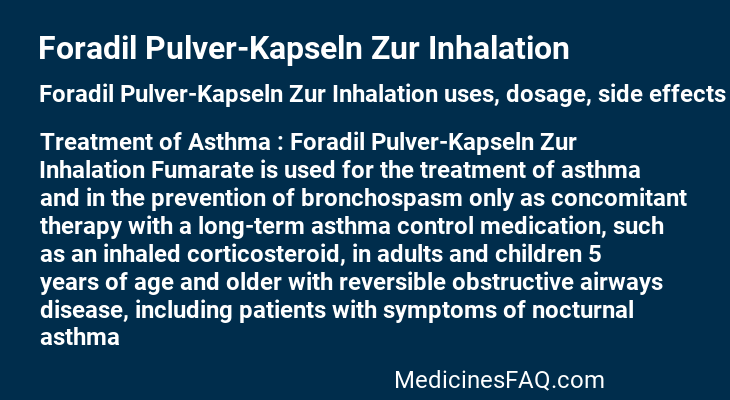 Foradil Pulver-Kapseln Zur Inhalation