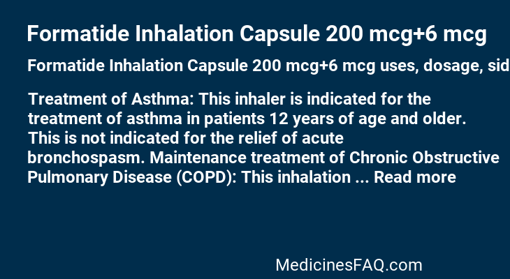 Formatide Inhalation Capsule 200 mcg+6 mcg