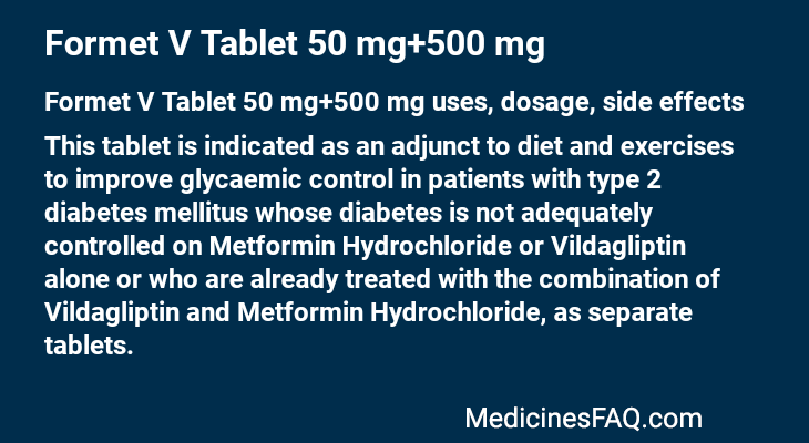 Formet V Tablet 50 mg+500 mg