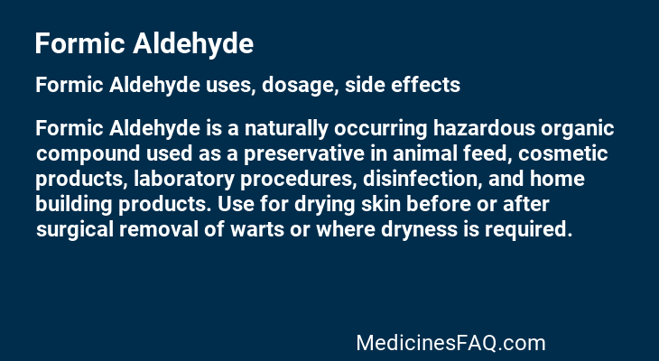 Formic Aldehyde