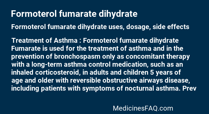 Formoterol fumarate dihydrate