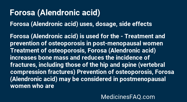 Forosa (Alendronic acid)