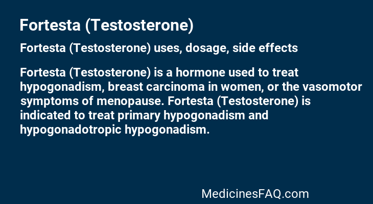 Fortesta (Testosterone)