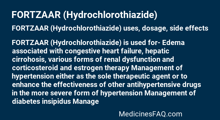 FORTZAAR (Hydrochlorothiazide)