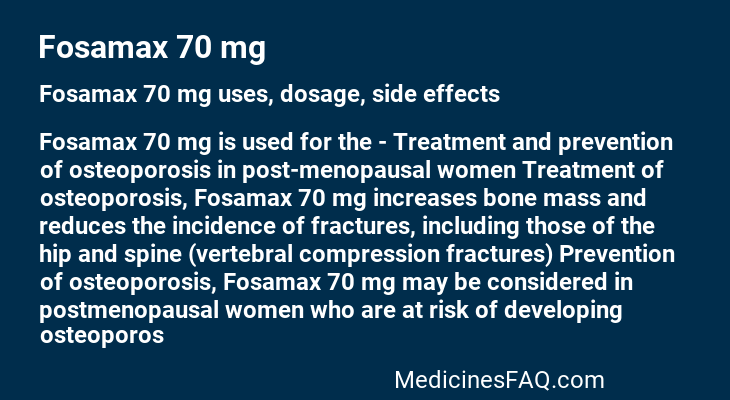 Fosamax 70 mg