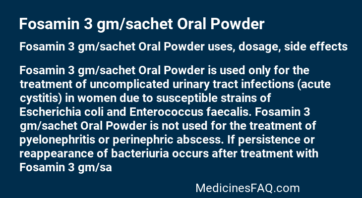 Fosamin 3 gm/sachet Oral Powder