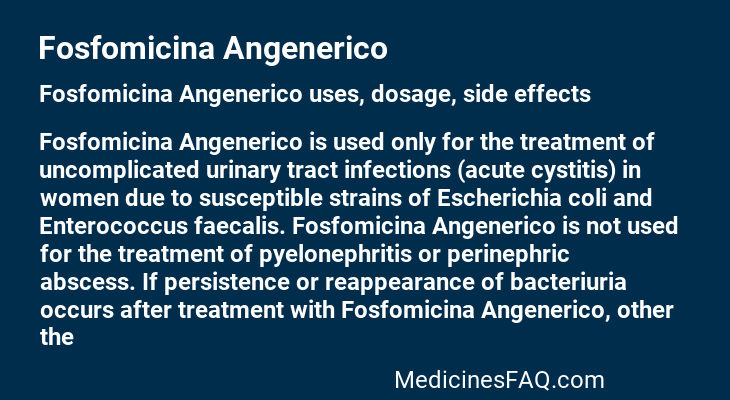 Fosfomicina Angenerico