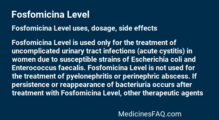 Fosfomicina Level