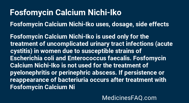 Fosfomycin Calcium Nichi-Iko