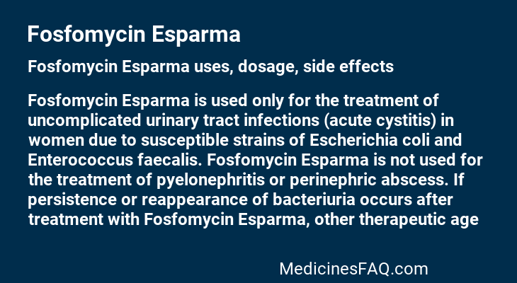 Fosfomycin Esparma