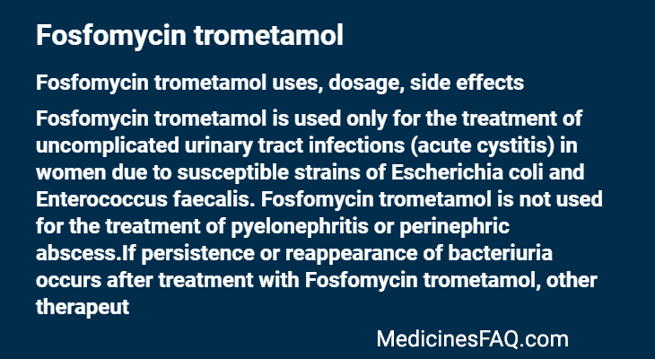 Fosfomycin trometamol