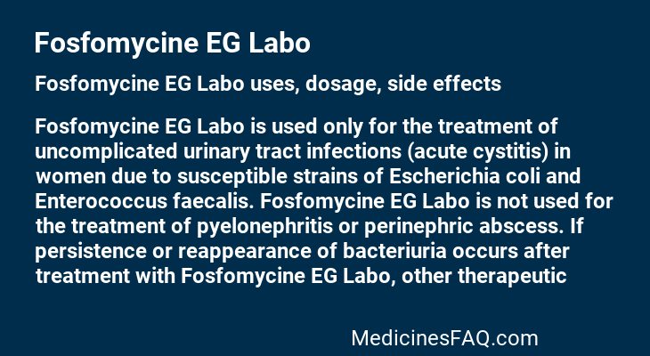 Fosfomycine EG Labo