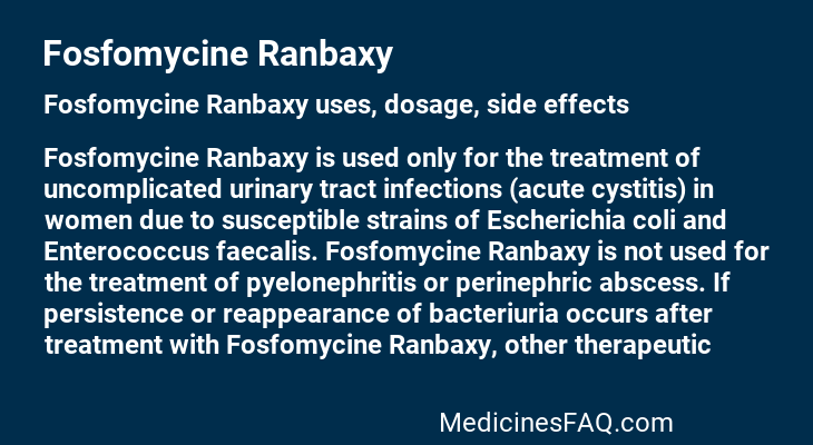 Fosfomycine Ranbaxy