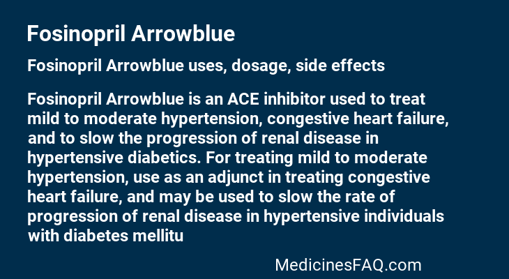 Fosinopril Arrowblue