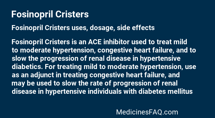 Fosinopril Cristers