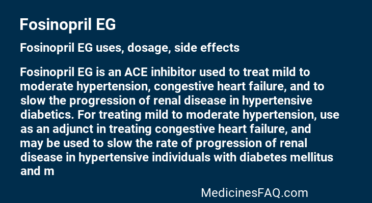 Fosinopril EG