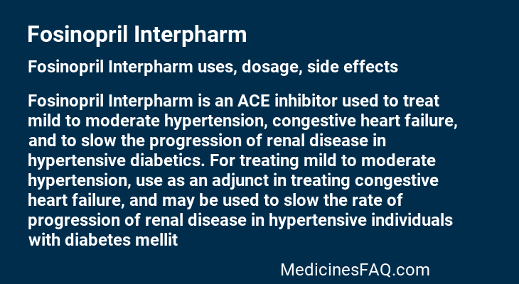 Fosinopril Interpharm