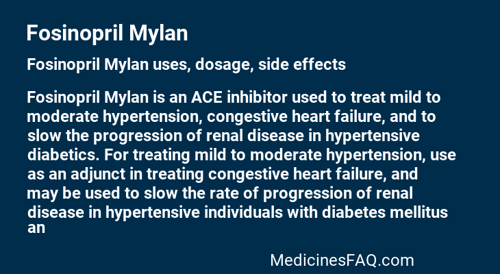 Fosinopril Mylan