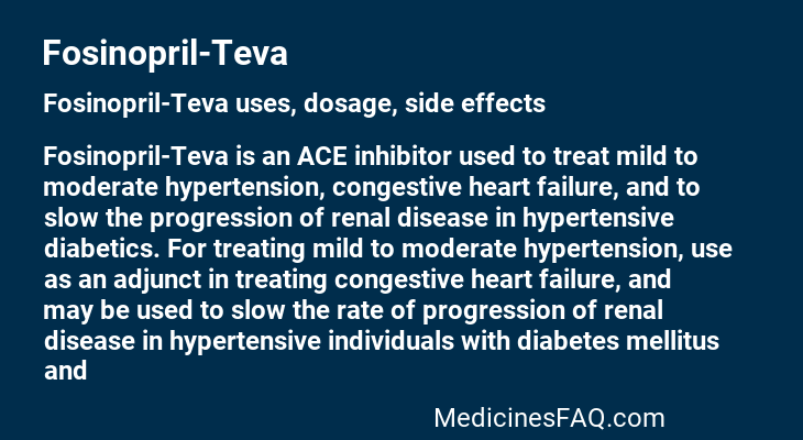 Fosinopril-Teva