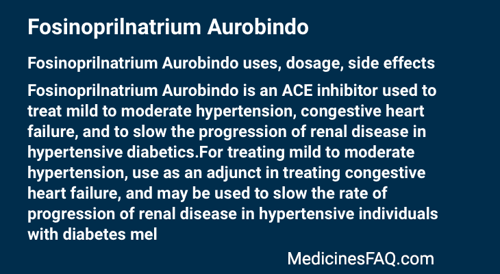 Fosinoprilnatrium Aurobindo