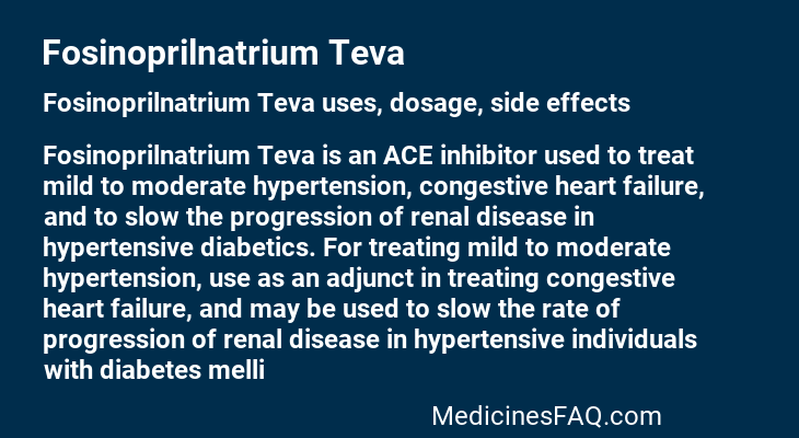 Fosinoprilnatrium Teva