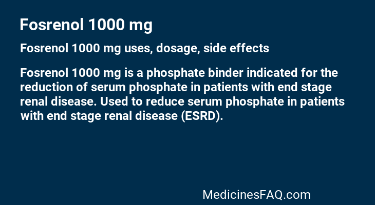 Fosrenol 1000 mg