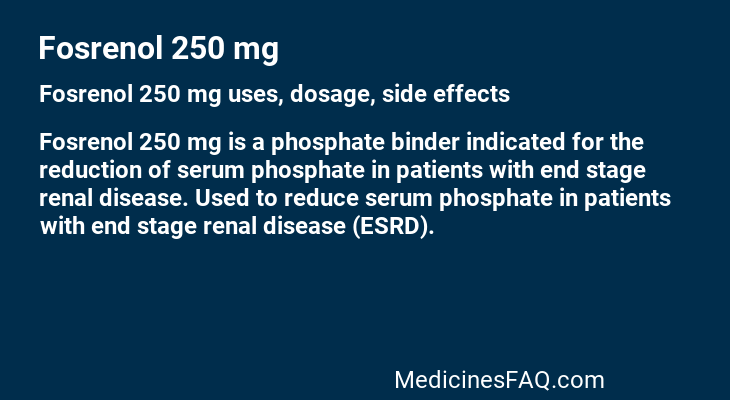 Fosrenol 250 mg