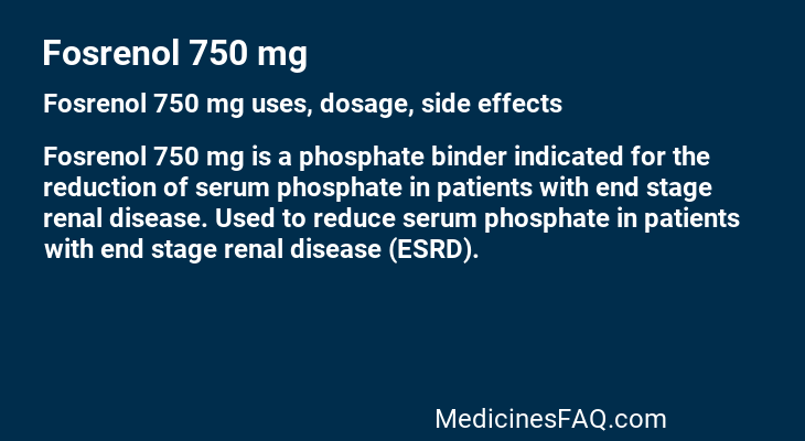 Fosrenol 750 mg