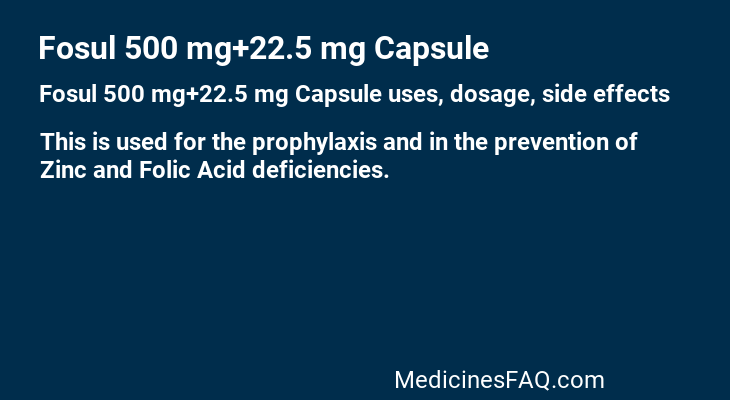 Fosul 500 mg+22.5 mg Capsule