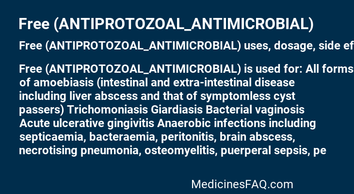 Free (ANTIPROTOZOAL_ANTIMICROBIAL)