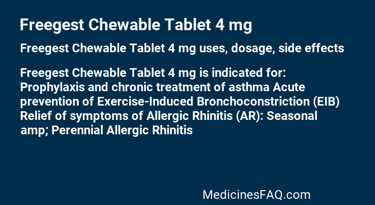 Freegest Chewable Tablet 4 mg