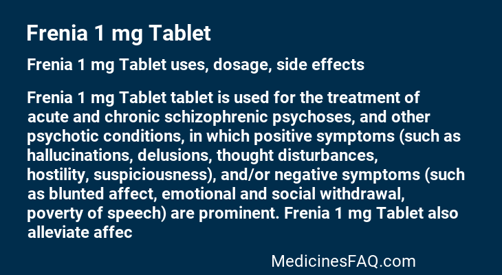 Frenia 1 mg Tablet