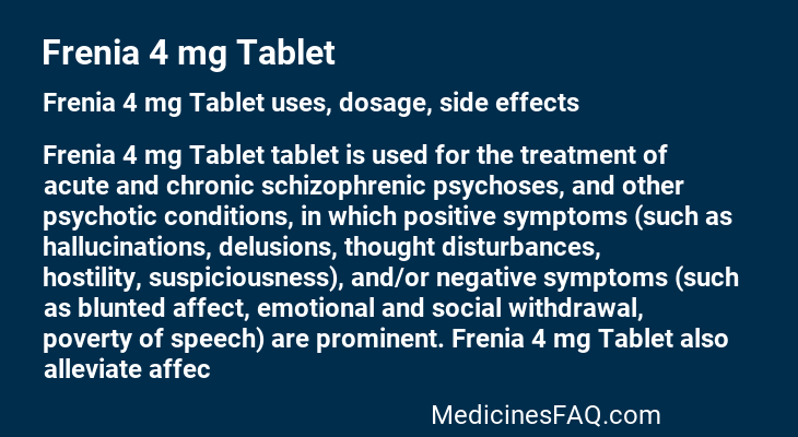 Frenia 4 mg Tablet