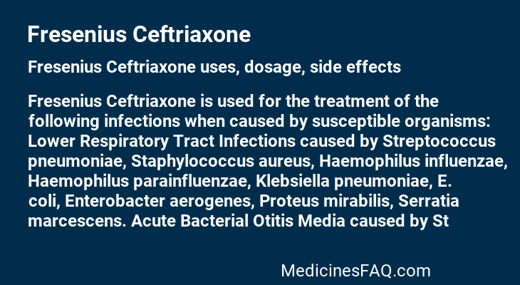 Fresenius Ceftriaxone