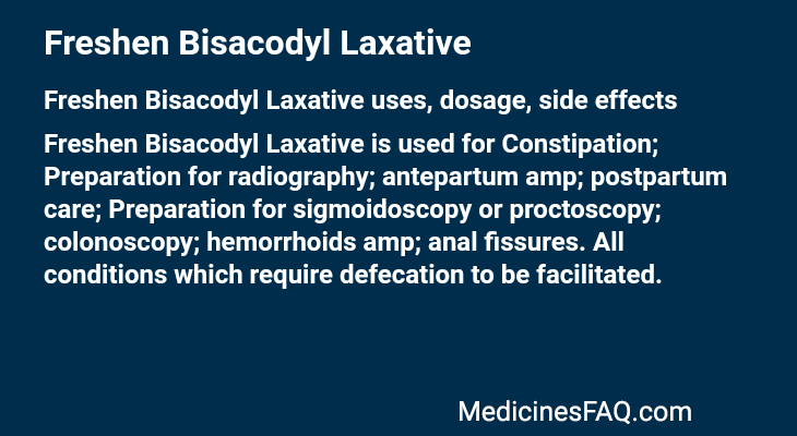 Freshen Bisacodyl Laxative