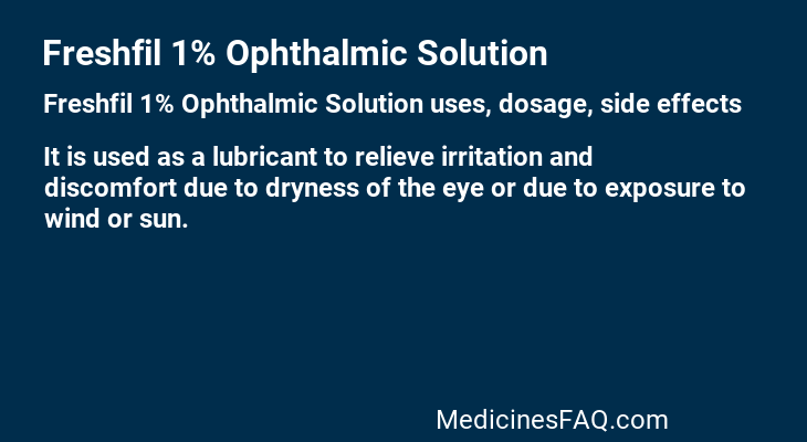 Freshfil 1% Ophthalmic Solution