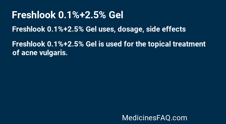 Freshlook 0.1%+2.5% Gel