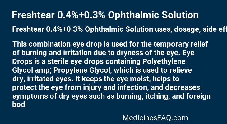 Freshtear 0.4%+0.3% Ophthalmic Solution