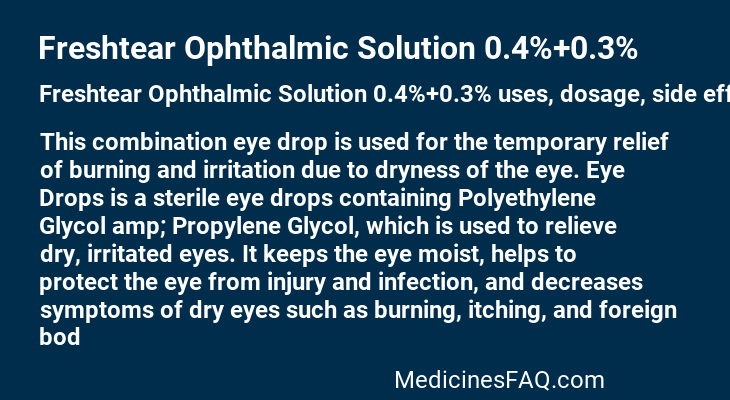 Freshtear Ophthalmic Solution 0.4%+0.3%