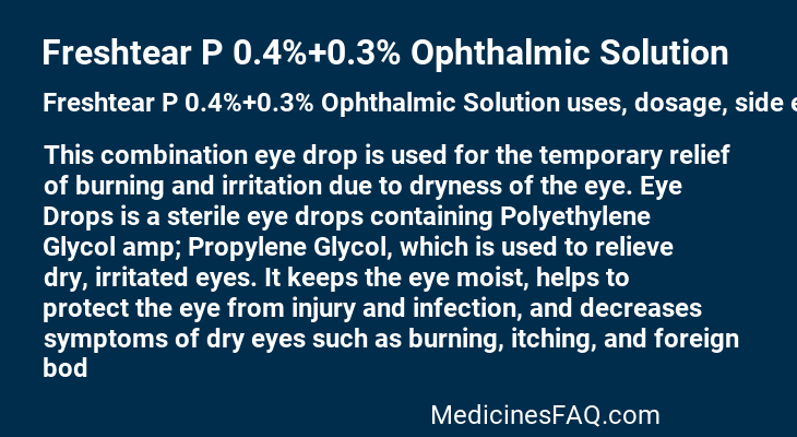 Freshtear P 0.4%+0.3% Ophthalmic Solution