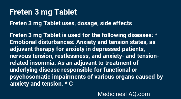 Freten 3 mg Tablet