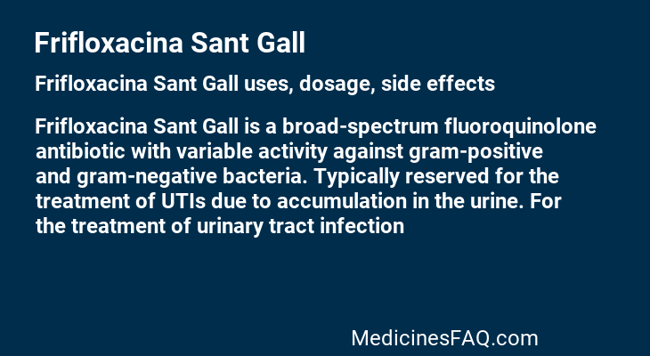 Frifloxacina Sant Gall